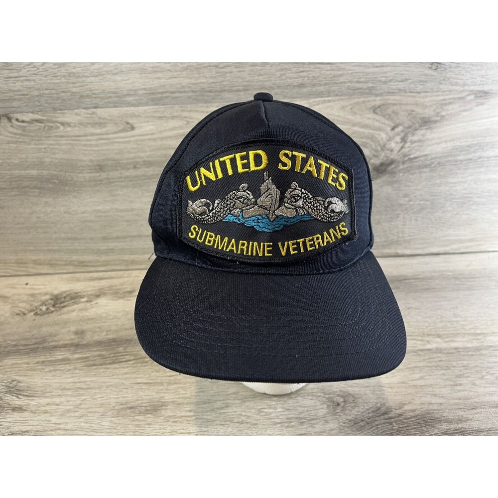 Vintage United States Submarine Veterans Hat SnapBack Cap Blue Embroidered Patch